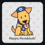 Hanukkah Jewish Labrador Retriever Puppy Dog Square Sticker<br><div class="desc">Hanukkah Jewish Labrador Retriever Puppy Dog. Thank you for looking at Happy Foods Design!</div>
