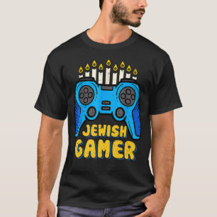 Hanukkah Jewish Video Game Controller Gamer Chanuk T-Shirt