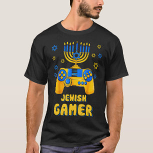 Hanukkah Jewish Video Game Controller Gamer Chanuk T-Shirt