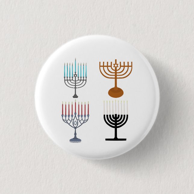Hanukkah Judaism Jew Religion 3 Cm Round Badge (Front)