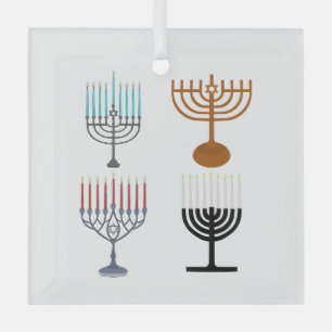 Hanukkah Judaism Jew Religion Glass Tree Decoration