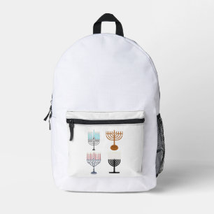 Hanukkah Judaism Jew Religion Printed Backpack