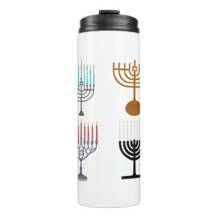 Hanukkah Judaism Jew Religion Thermal Tumbler