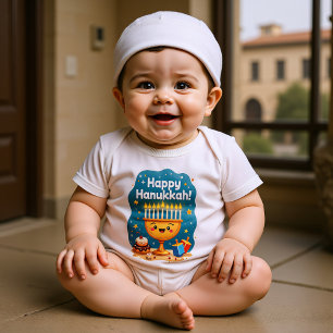 Hanukkah Latke Dropper Baby Bodysuit