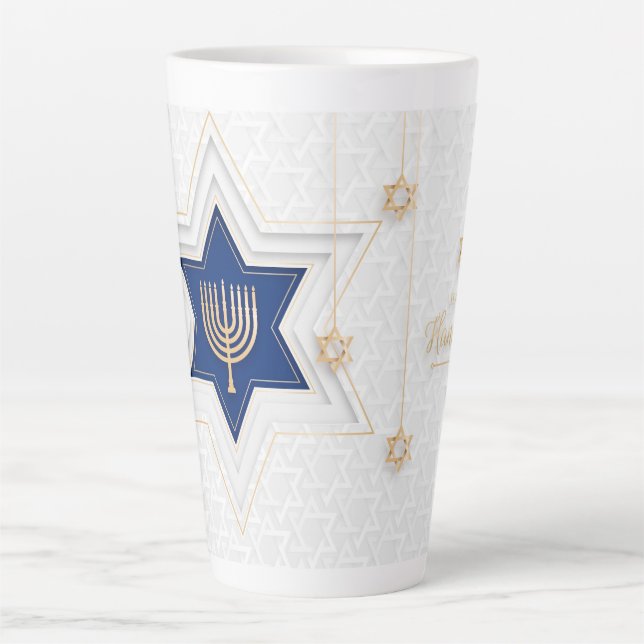 Hanukkah Latte Mug (Front)