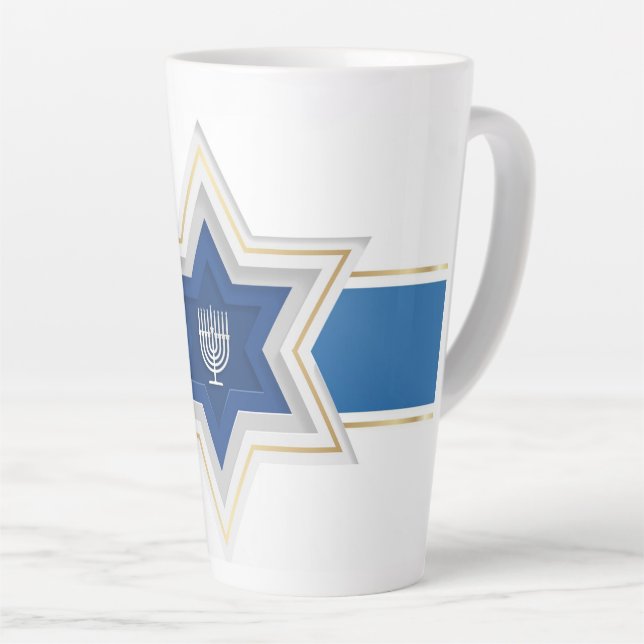 Hanukkah Latte Mug (Right Angle)