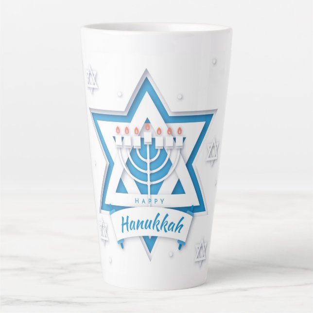 Hanukkah Latte Mug (Front)
