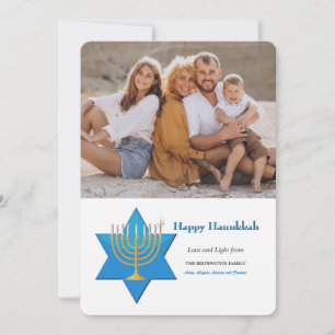 Hanukkah Light and Love Photo Holiday Card
