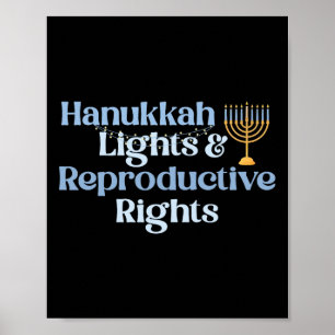 Hanukkah Lights And Reproductive Rights Feminist X Poster
