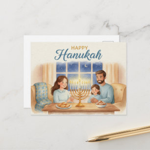 Hanukkah Lights Postcard