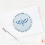 Hanukkah Lights Return Address Sticker<br><div class="desc">Celebrate the Festival of Lights this year with unique personalised Hanukkah return address stickers. Add your custom wording to this design by using the "Edit this design template" boxes on the right hand side of the item, or click the blue "Customise it" button to arrange the text, change the fonts...</div>