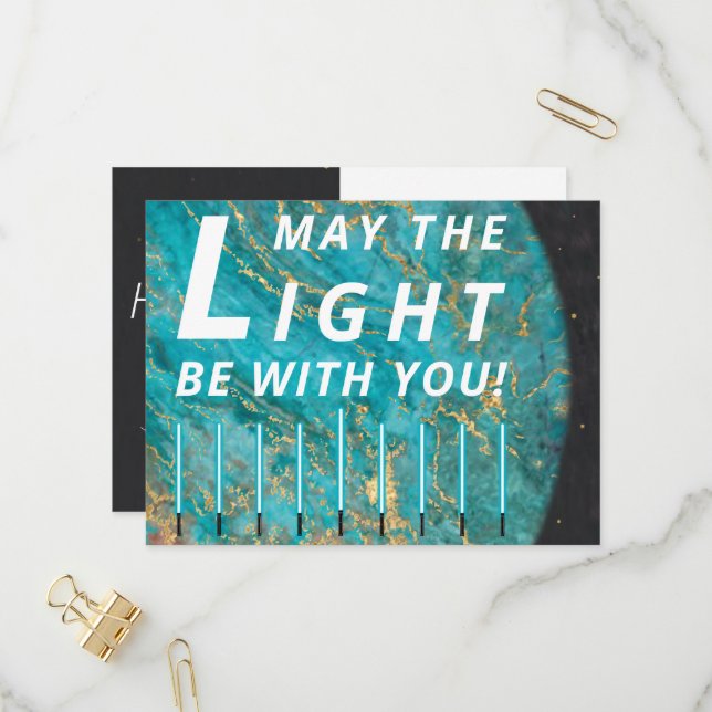 Hanukkah Lights Standard Postcard (Front/Back In Situ)