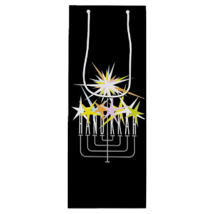 Hanukkah Lights Wine Gift Bag