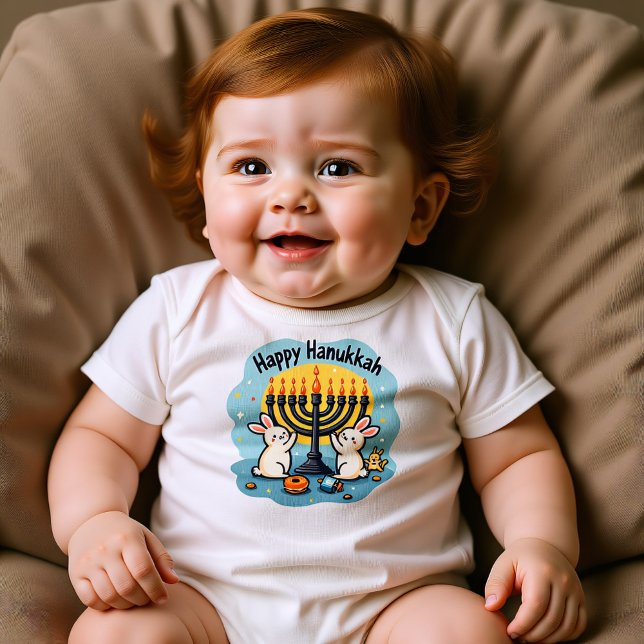 Hanukkah Lit with Littles Baby Bodysuit (Hanukkah Lit with Littles Baby Bodysuit)