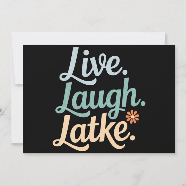 Hanukkah Live Laugh Latke Funny Holiday Family (Front)