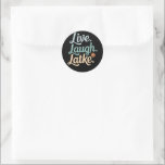 Hanukkah Live Laugh Latke Funny Holiday Family Classic Round Sticker<br><div class="desc">Hanukkah Live Laugh Latke Funny Holiday Family</div>
