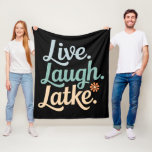 Hanukkah Live Laugh Latke Funny Holiday Family Fleece Blanket<br><div class="desc">Hanukkah Live Laugh Latke Funny Holiday Family</div>