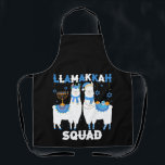 Hanukkah Llama Christmas Happy Llamakah Squad Cute Apron<br><div class="desc">Funny llama alpaca Menorah gifts for women and men,  teens,  kids,  girls who love Hannukah,  Channukah Jewish Holidays,  Happy Llamakah,  Jewish llama Christmas stockings. Ideal gift for Christmas,  St. Nick,  New Year,  birthday gift and other holidays.</div>