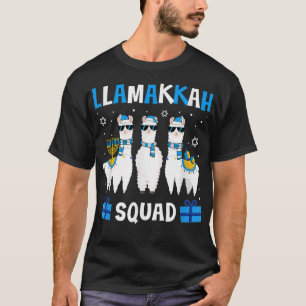 Hanukkah Llama Christmas Happy Llamakah Squad Cute T-Shirt
