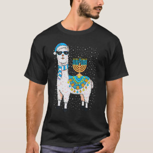 Hanukkah Llama Cute Alpaca Chanukah Christmas For  T-Shirt