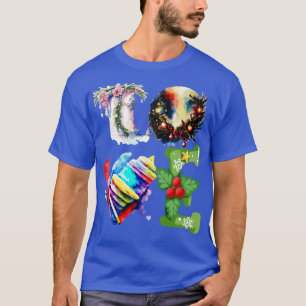 Hanukkah love with menorah for the Jewish Christma T-Shirt