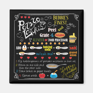 Hanukkah Magnet Square Latke Recipe