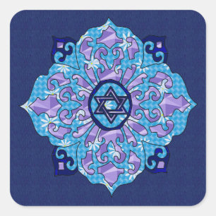 Hanukkah Mandela Square Sticker