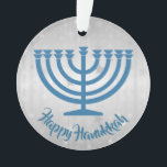 Hanukkah Menorah Acrylic Ornament<br><div class="desc">.Hanukkah Menorah Acrylic Ornament with customisable text</div>