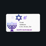 Hanukkah Menorah and Dreidels Label<br><div class="desc">.Celebrate eight days and eight nights of the Festival of Lights with Hanukkah cards and gifts. The festival of lights is here. Light the menorah, play with the dreidel and feast on latkes and sufganiyots. Celebrate the spirit of Hanukkah with friends, family and loved ones by wishing them Happy Hanukkah....</div>