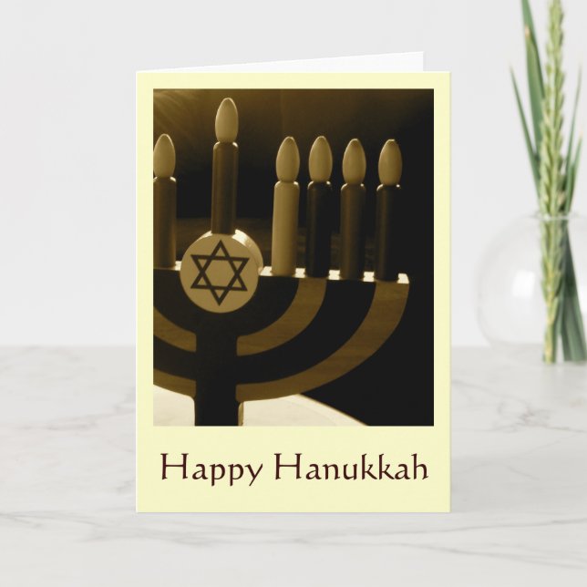 Hanukkah Menorah Card (Front)