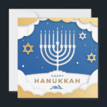 Hanukkah Menorah Card<br><div class="desc">Paper cutout look design.</div>