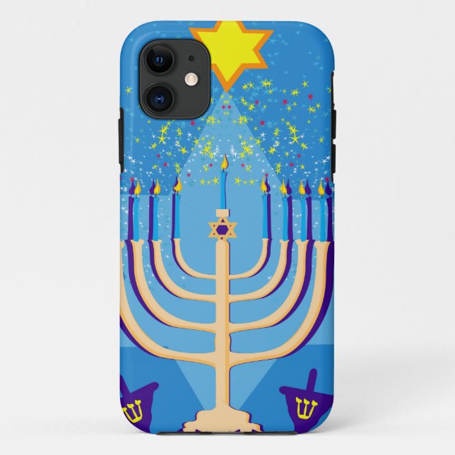 hanukkah menorah Case-Mate iPhone case (Back)