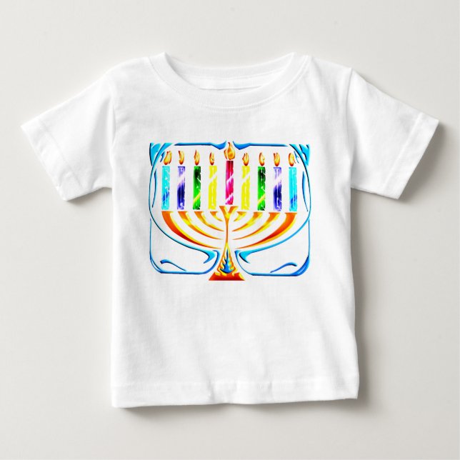 Hanukkah Menorah - Chanukah Menorah Baby T-Shirt (Front)