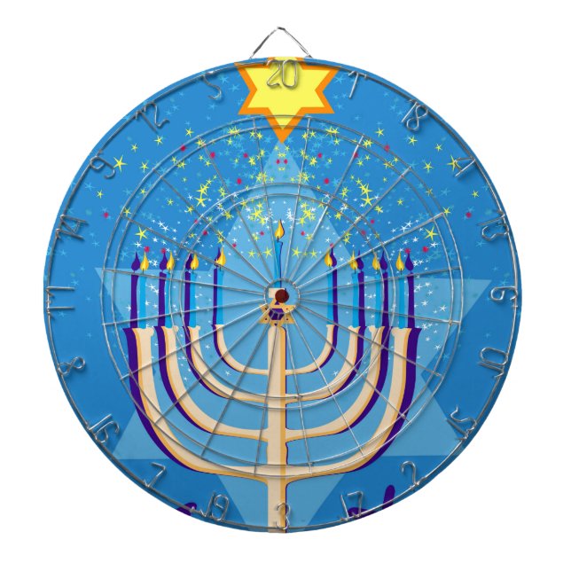 hanukkah menorah dartboard (Front)