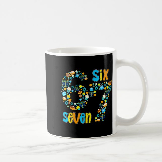 Hanukkah Menorah Dreidel 67 Festive Chanukah Six S Coffee Mug (Right)