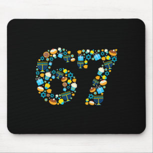 Hanukkah Menorah Dreidel 67 Festive Chanukah Six S Mouse Pad
