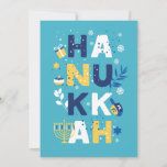 HANUKKAH Menorah Dreidel Greeting Card<br><div class="desc">Our Hanukkah Greeting card with a dreidel, menorah, jelly doughnut, and Jewish stars of David is a beautiful, fun way to wish family and friends a Happy Hanukkah in style. . Personalise with your custom greeting on the reverse to make it truly one of a kind. Happy Hanukkah! Need help...</div>