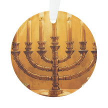 Hanukkah Menorah Festival of Lights Ornament