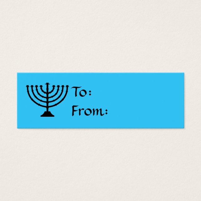 Hanukkah Menorah Gift Tags (Front)
