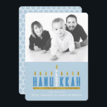 Hanukkah | Menorah Happy Hanukkah 1 Photo Card<br><div class="desc">Send Hanukkah greetings to family and friends with this modern customisable design. The artwork features the words 'Happy Hanukkah' designed to resemble a menorah with candles shining brightly - each letter represents one of the candles and the word 'Happy' becomes the centre candle. Personalise it by adding your own greeting...</div>