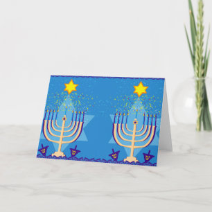 hanukkah menorah holiday card