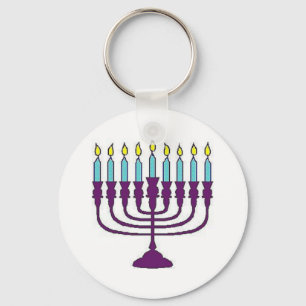 Hanukkah Menorah Key Ring