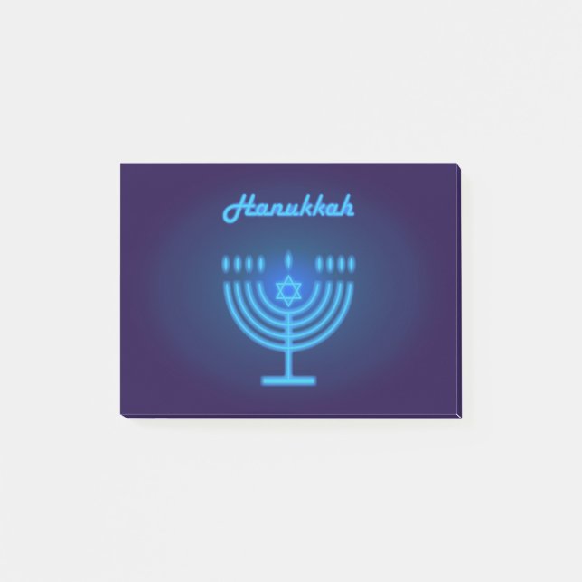 Hanukkah Menorah lights Festival decoration Post-it Notes (Front)