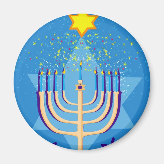 hanukkah menorah magnet (Front)