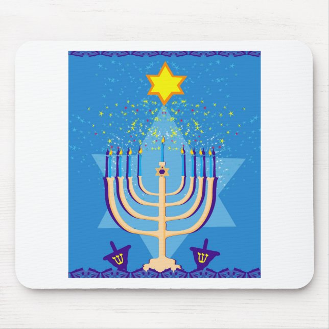 hanukkah menorah mouse pad (Front)