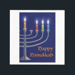 "Hanukkah Menorah." Napkins<br><div class="desc">"Hanukkah Menorah." is a digital painting made in Photoshop of a Hanukkah Menorah with candles lit for the third night. I hope you enjoy it.

Thank you, 
Corbie Eva Crouse</div>