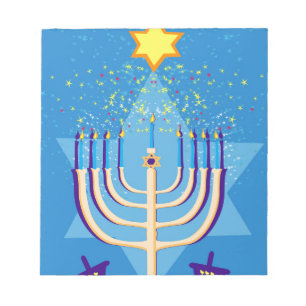 hanukkah menorah notepad