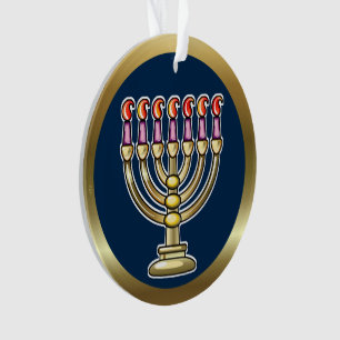 Hanukkah Menorah Ornament