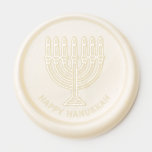 Hanukkah Menorah Personalised Wax Seal Sticker<br><div class="desc">Personalise with your text.</div>