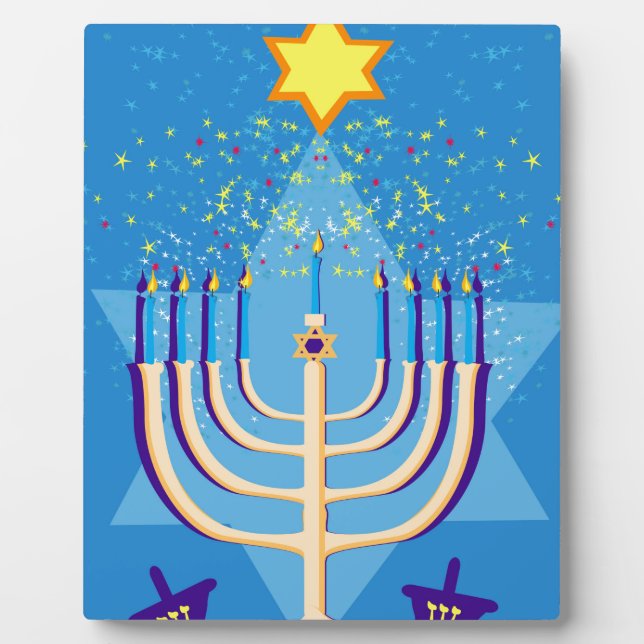 hanukkah menorah plaque (Front)